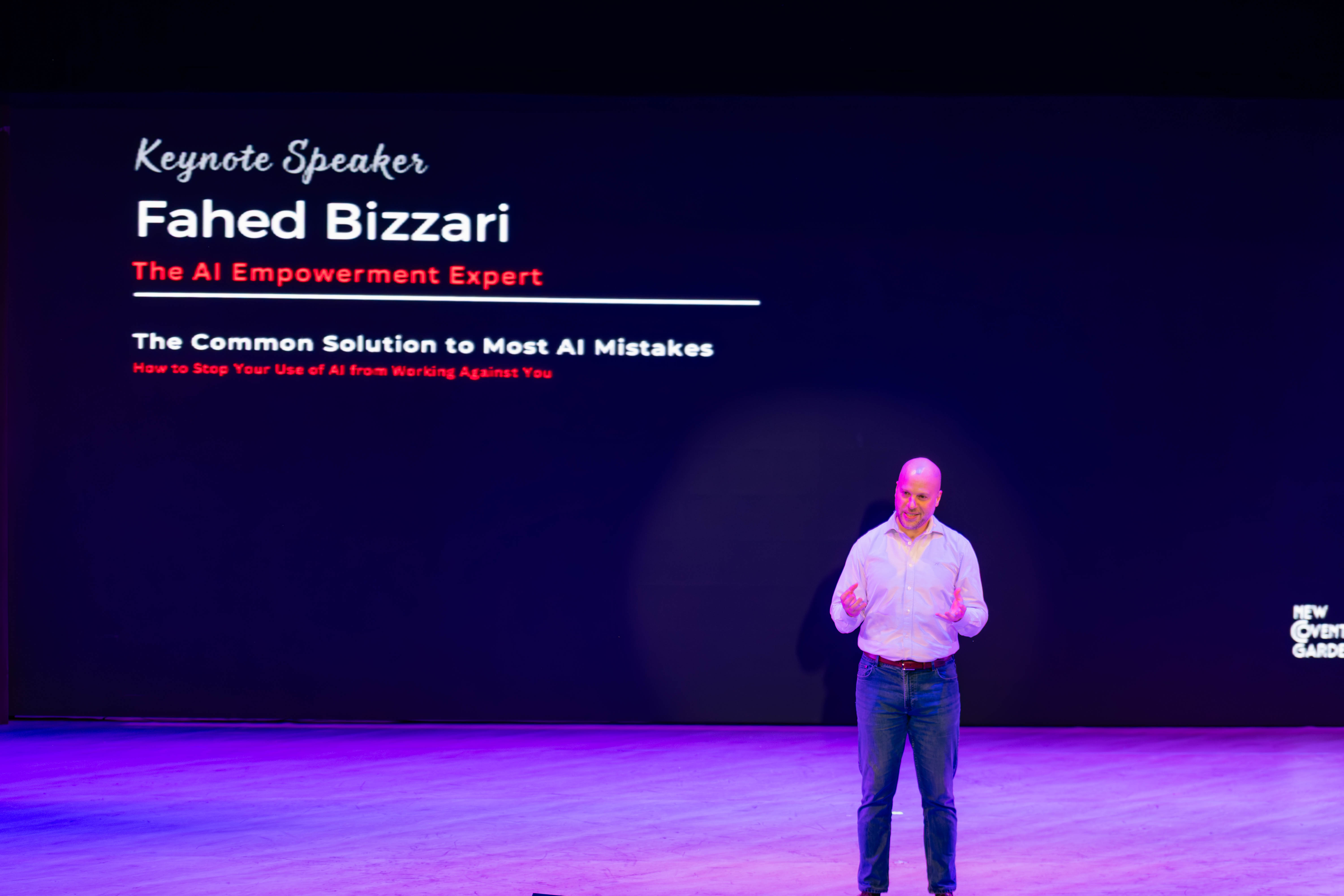 Fahed Bizzari leading a ballroom workshop of round tables